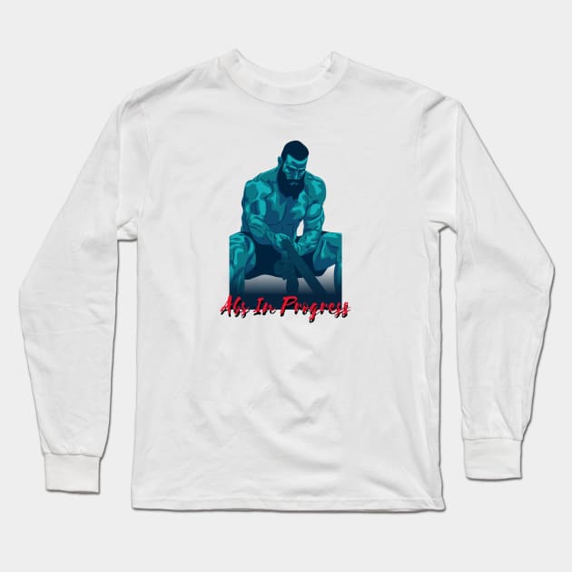 Abs In Progress Long Sleeve T-Shirt by vcent